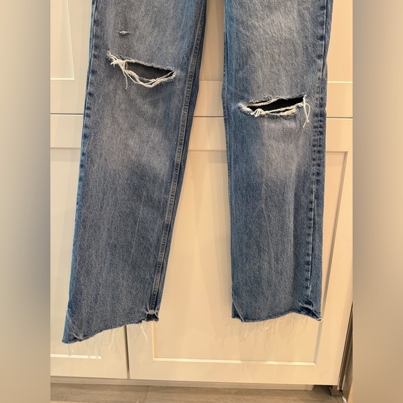 Zara Wide Leg Ripped Jeans Blogger Favorite - Picture 8 of 14